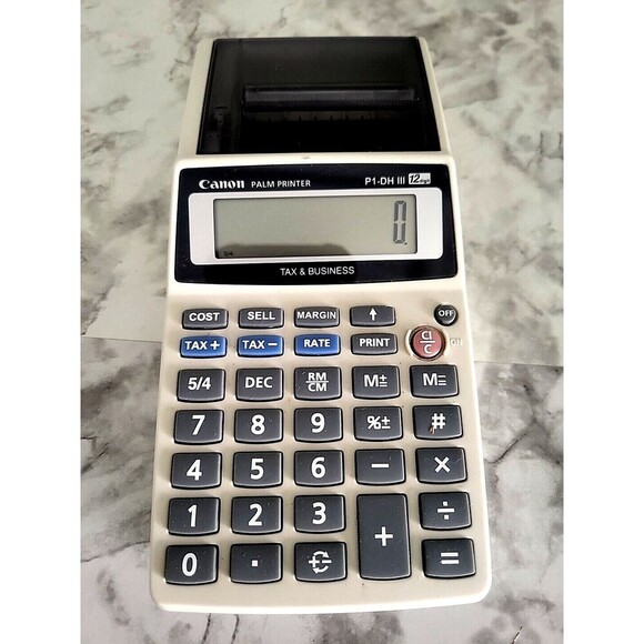VTG CANON CALCULATOR PALM SIZE PRINTING 12 Digits P1-DH III *Read - Picture 2 of 5
